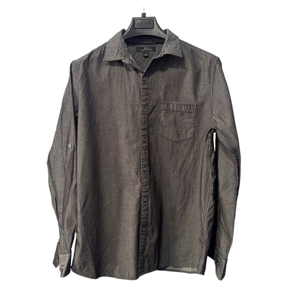 Marc Anthony size large grey long sleeve‎ button up mens shirt